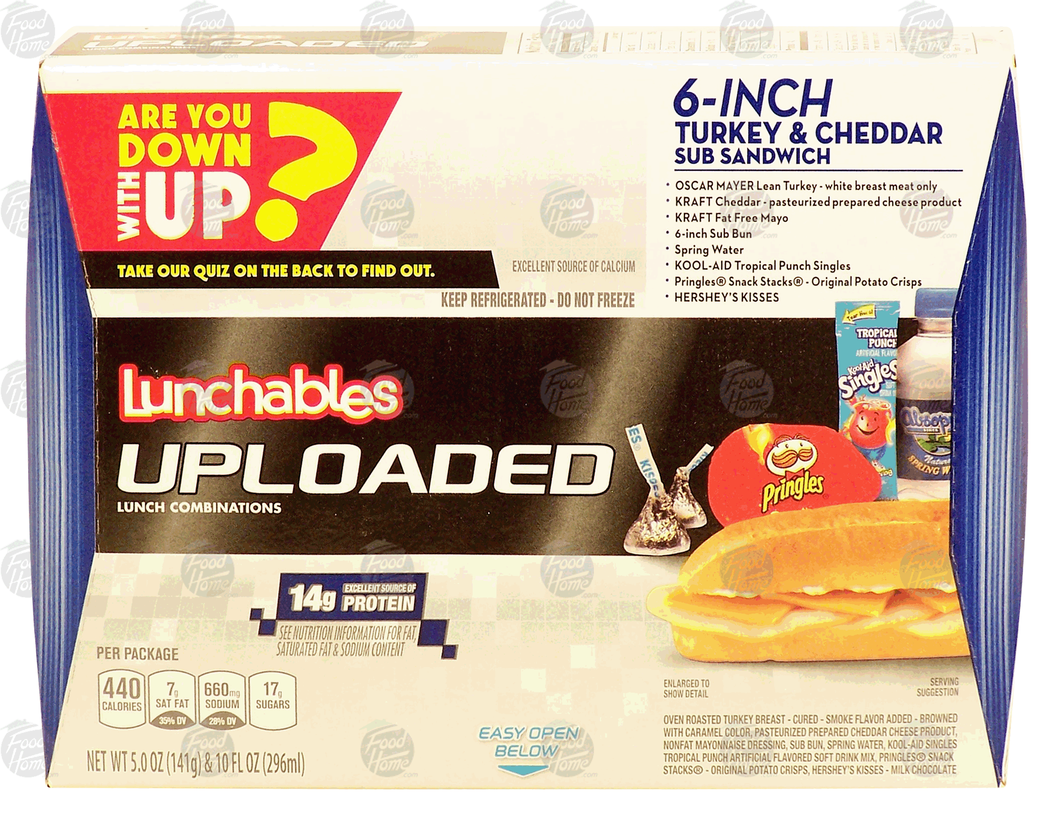 Oscar Mayer Lunchables uploaded; lunch combinations, 6-inch turkey & cheddar sub sandwich, 5 oz & 10 fl oz drink Full-Size Picture